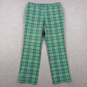 Burberry London Pants Mens‎ 34x30 Green Plaid Cotton Dress Trousers Cotton